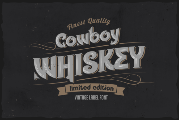Cowboy Whiskey: A Vintage Display Font for Rugged Branding