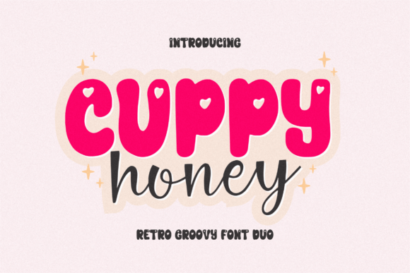 Cuppy Honey Retro Groovy Font Duo for Creative Makers