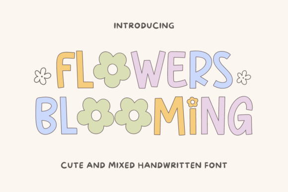 Flowers Bloooming: The Perfect Display Font for Spring Creations