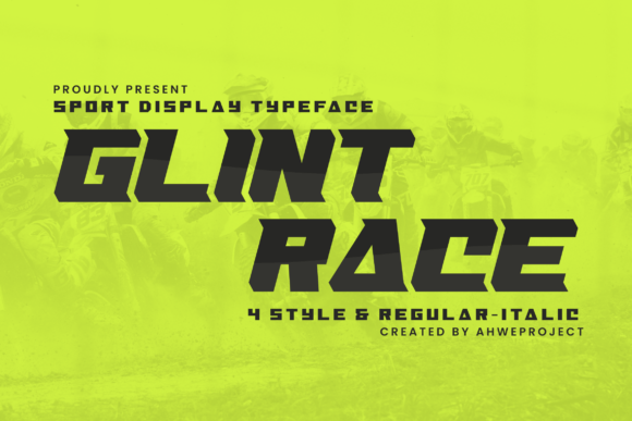 Glint Race: The Bold Display Font for Speed-Ready Craft Projects