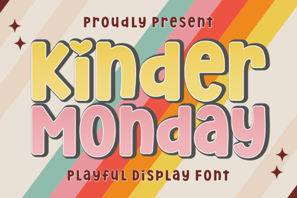 Kinder Monday: The Bold Display Font for Creative Crafters
