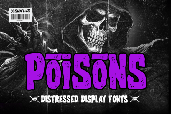Poisons: The Distressed Display Font for Bold Brand Identity