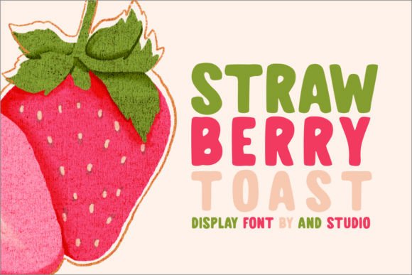 Strawberry Toast: A Retro Display Font for Colorful Branding