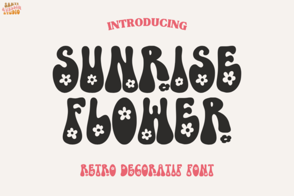 Sunrise Flower: A Retro Display Font for Handmade Brands